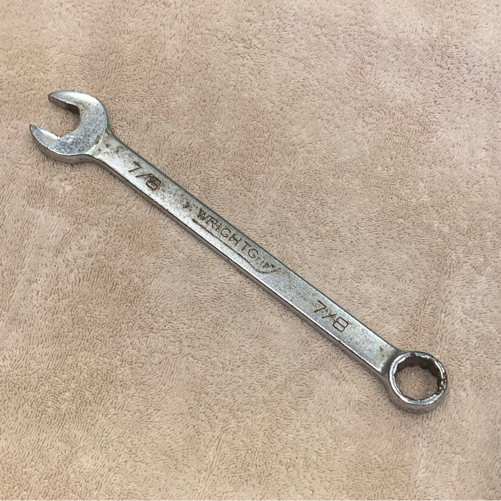 Wright Tool WrightGrip 7/8" Combination Wrench 1128 USA 12 Point Hand Tool